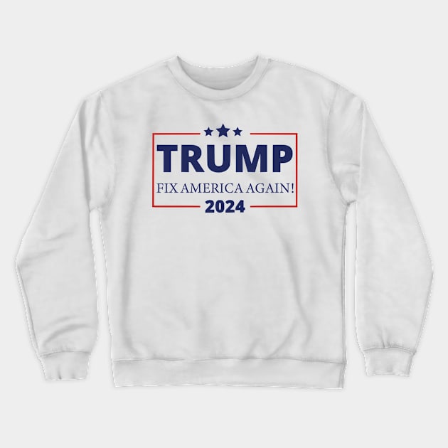 Trump 2024 Crewneck Sweatshirt by MZeeDesigns